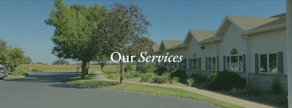 Banner for Our Services page for Eastland Independent and Assisted Senior Living